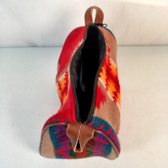 Vintage Pendleton Travel Pouch Cosmetic Toiletry Bag Zip Up Southwestern Wool - Picture 14 of 16